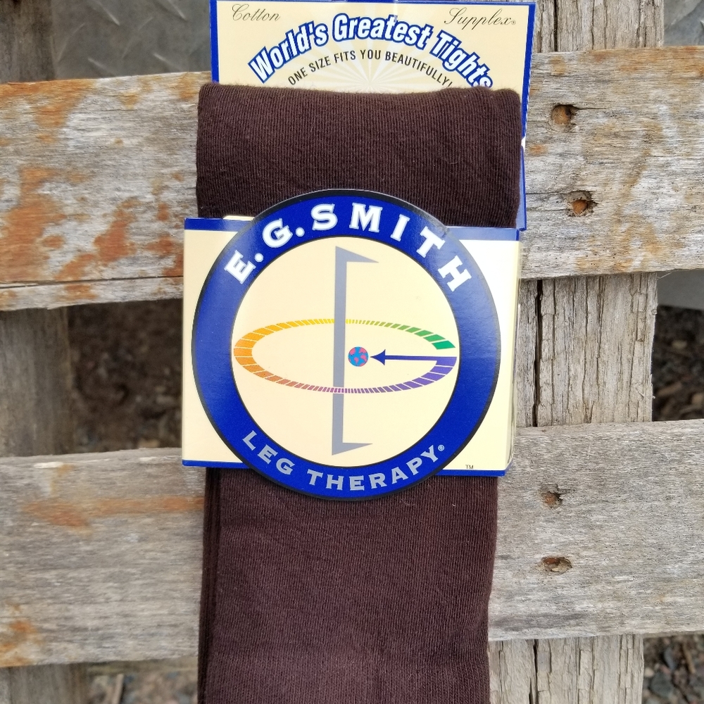 E.G. SMITH world's greatest tights brownie brown cotton tights